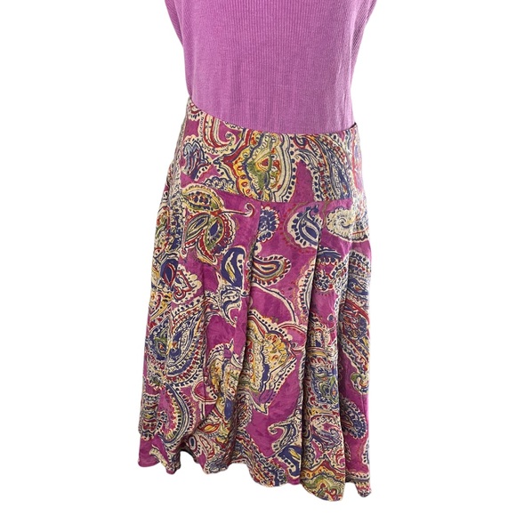 Lauren Ralph Lauren A-Line asymmetrical hem paisley print skirt - Picture 13 of 14